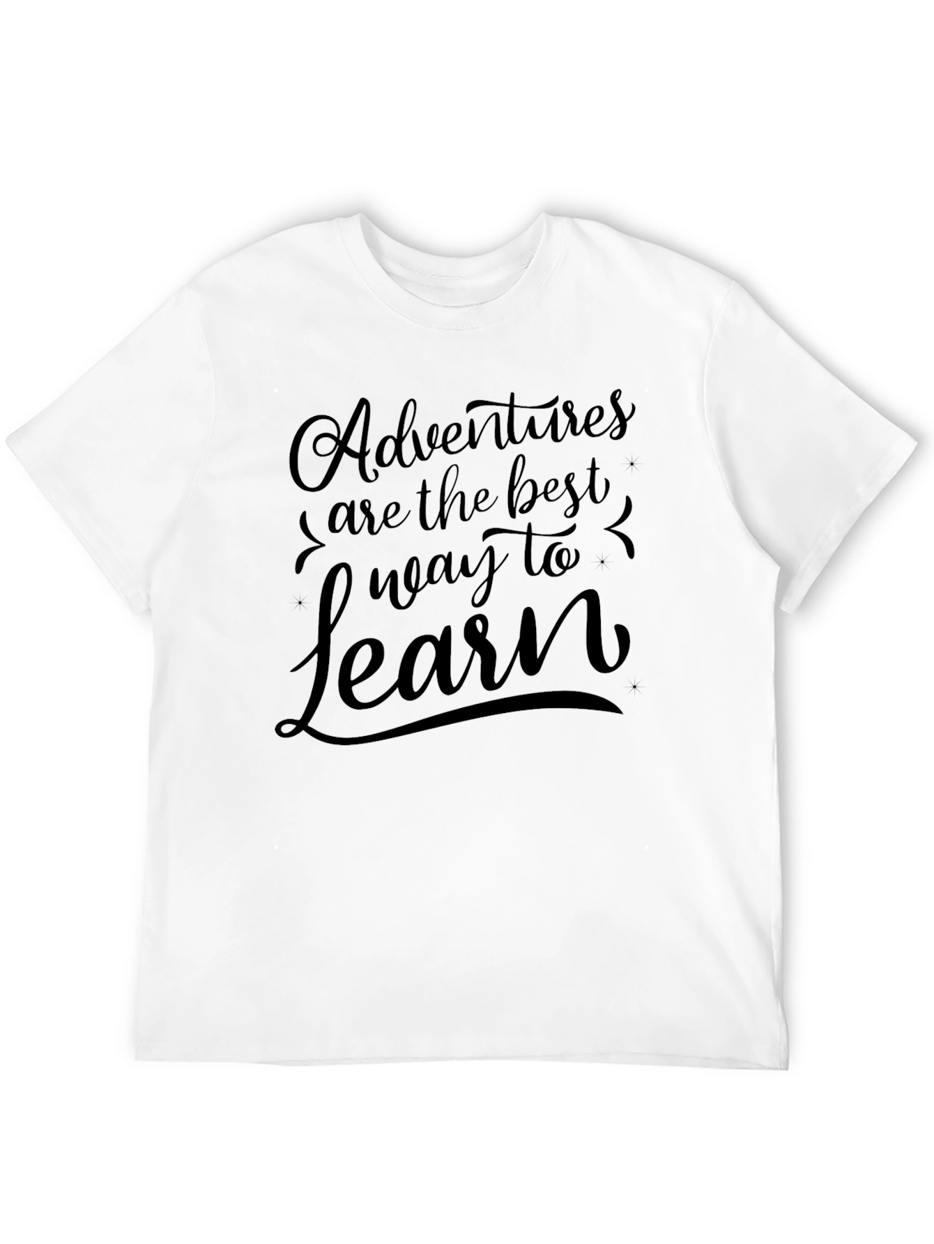 Adventure Learn Black Tee - Stylish & Comfortable