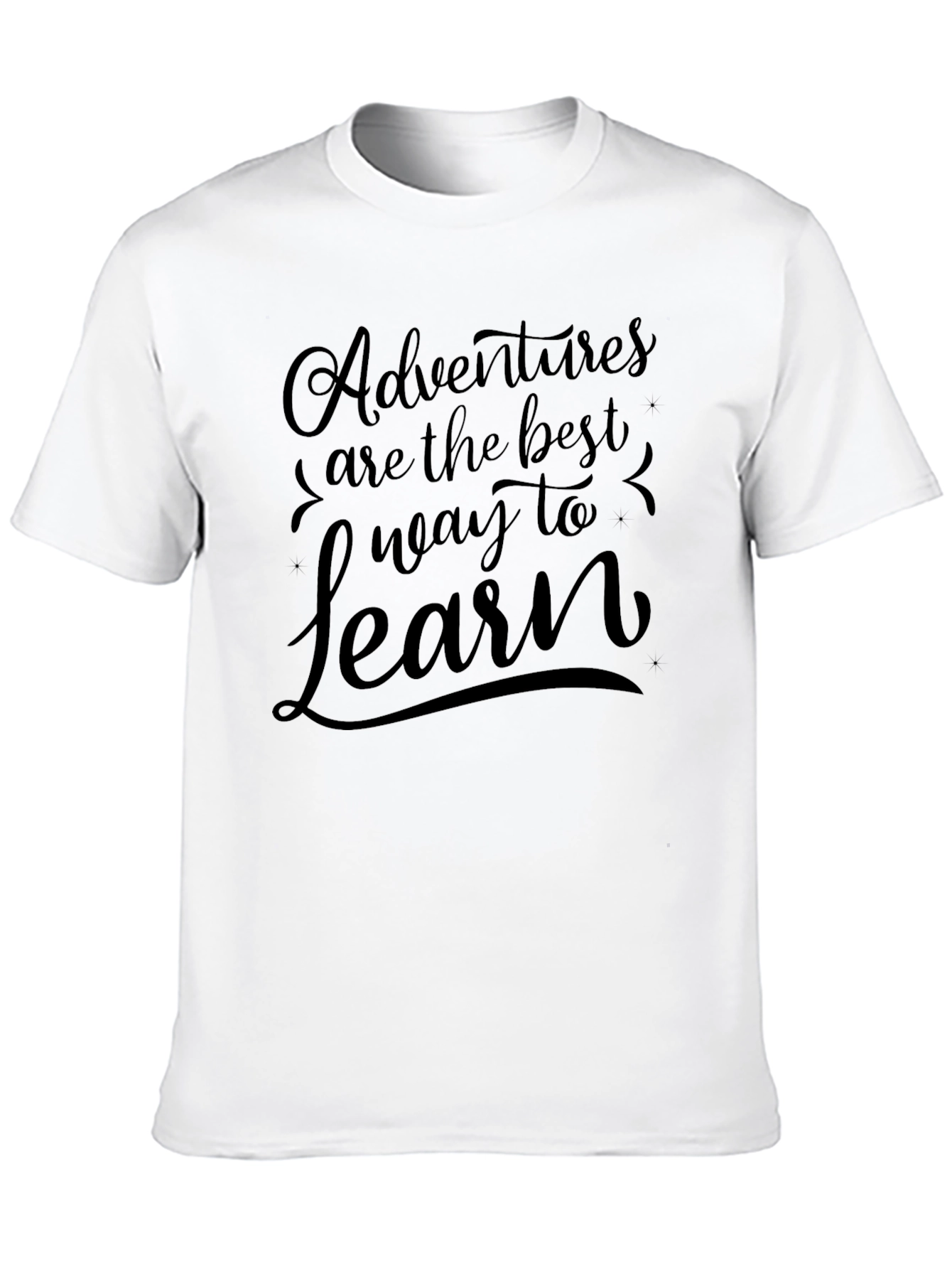 Adventure Learn Black Tee - Stylish & Comfortable