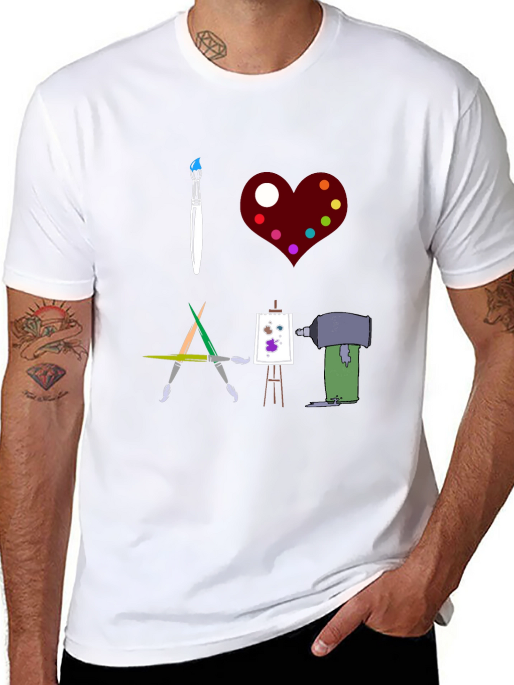 I Love Art Graphic T-Shirt