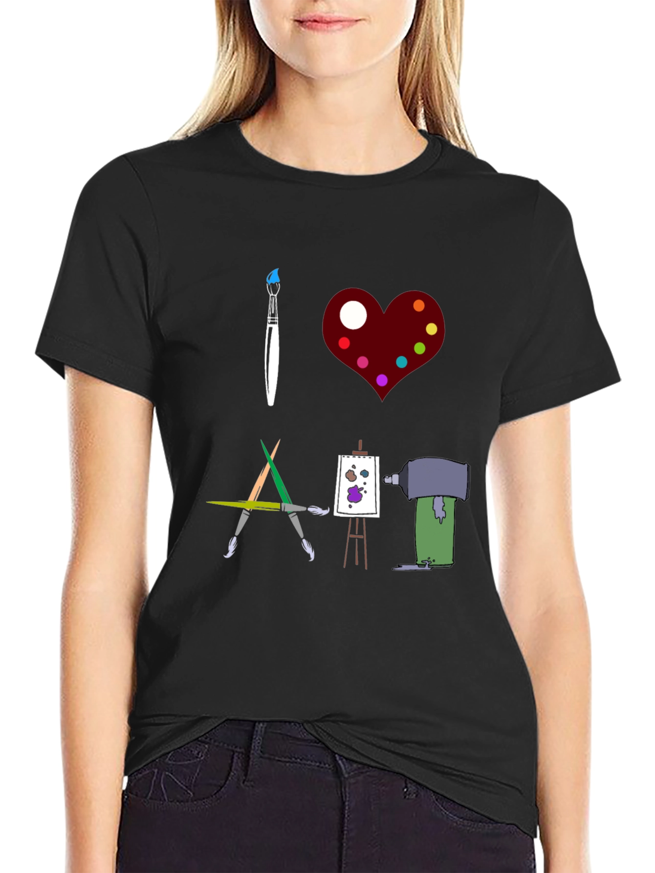 I Love Art Graphic T-Shirt