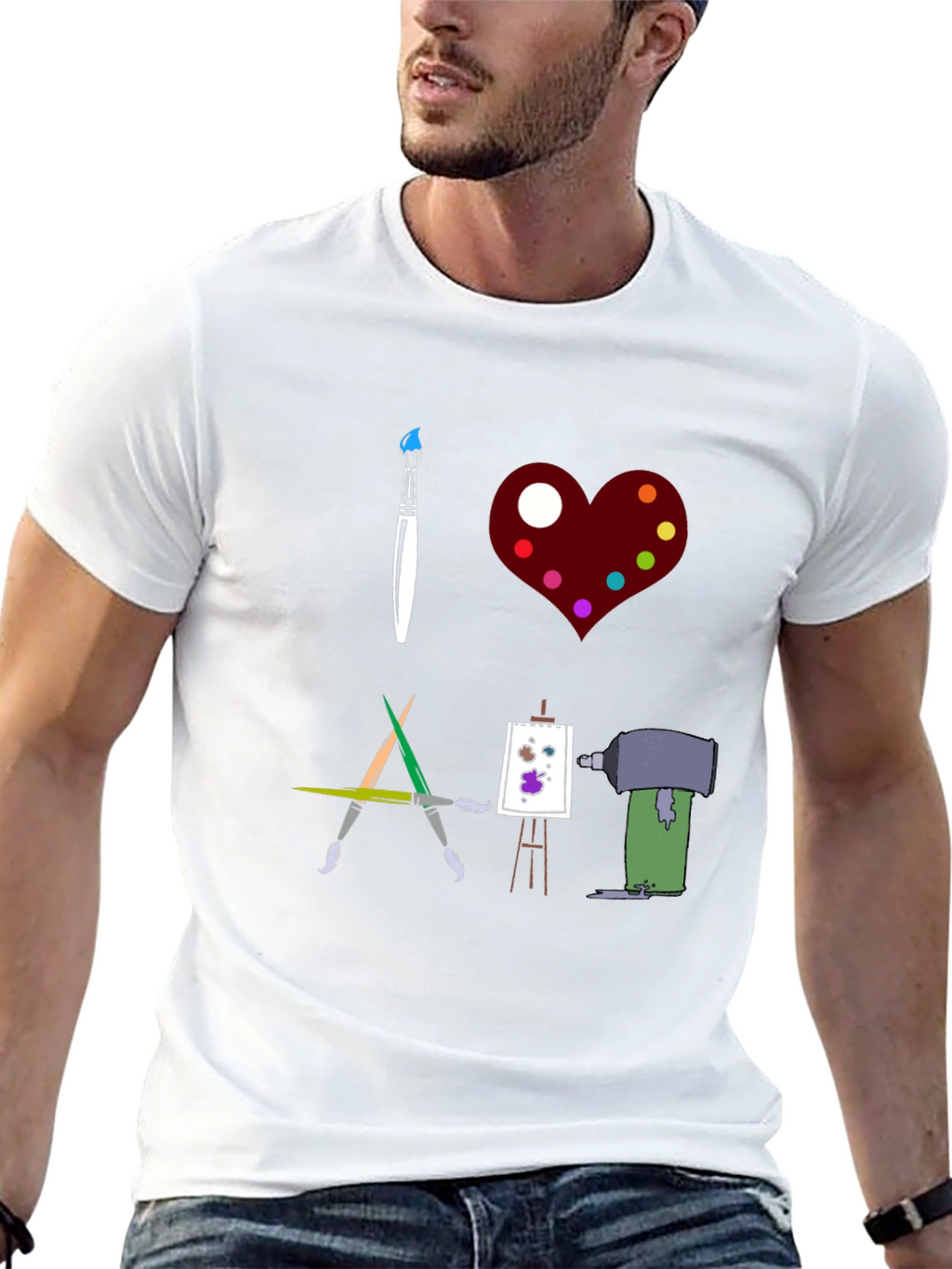 I Love Art Graphic T-Shirt