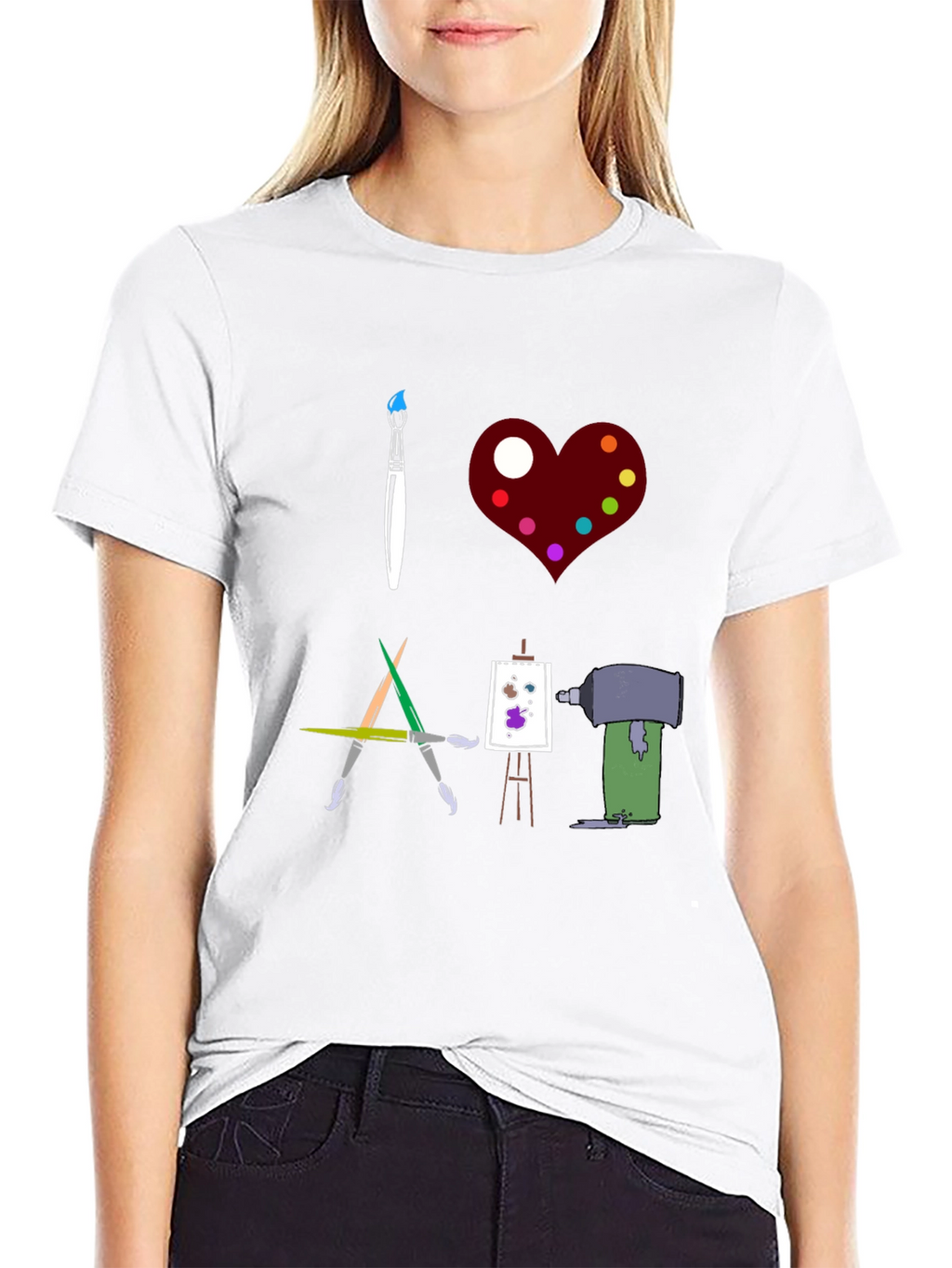 I Love Art Graphic T-Shirt