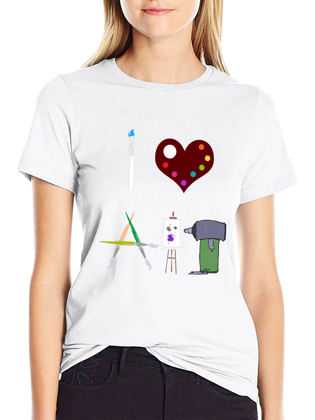 I Love Art Graphic T-Shirt