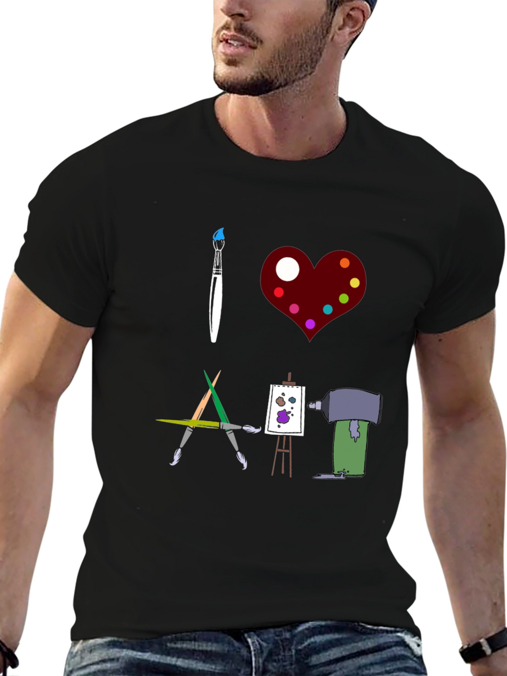 I Love Art Graphic T-Shirt