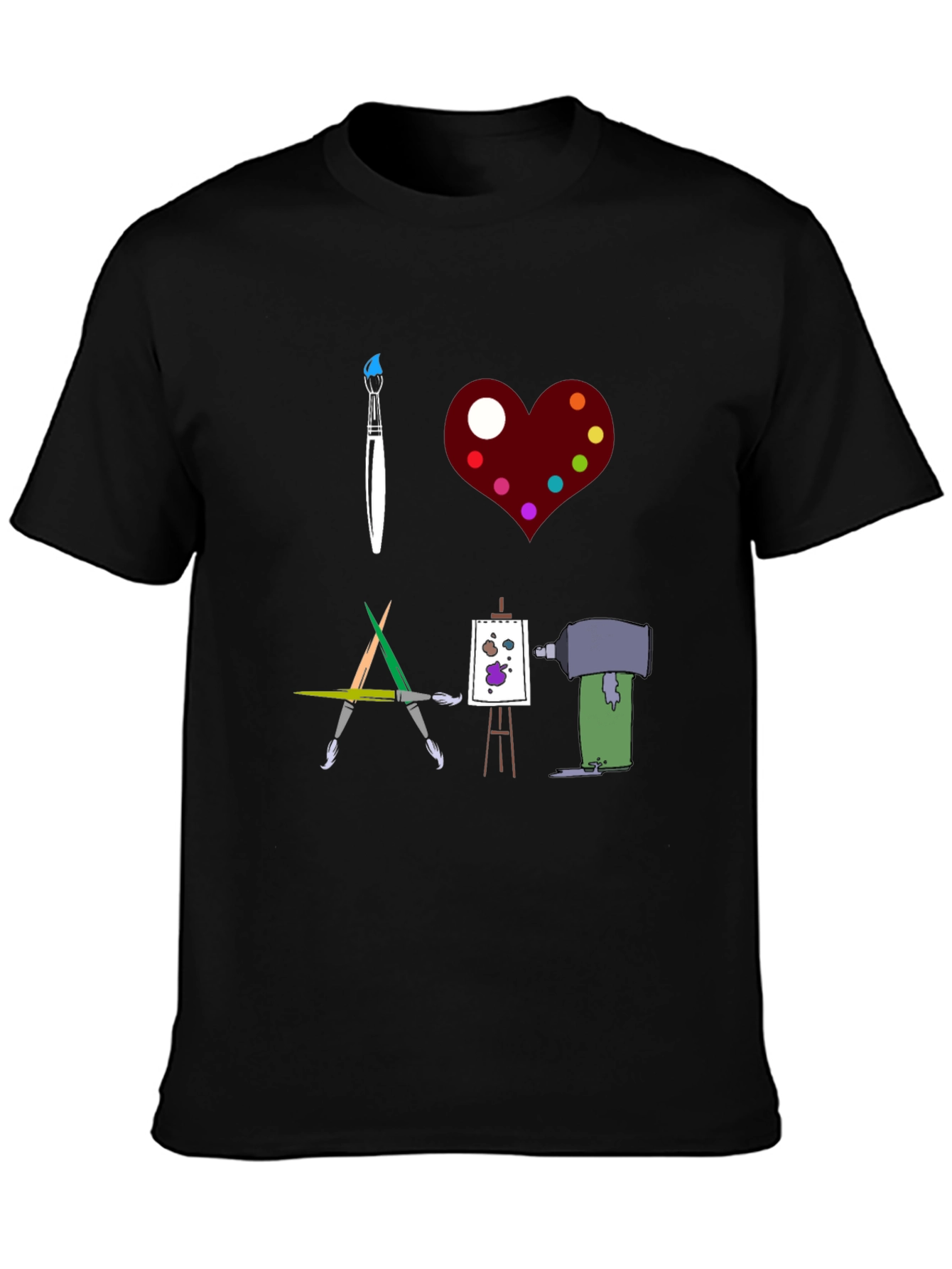 I Love Art Graphic T-Shirt