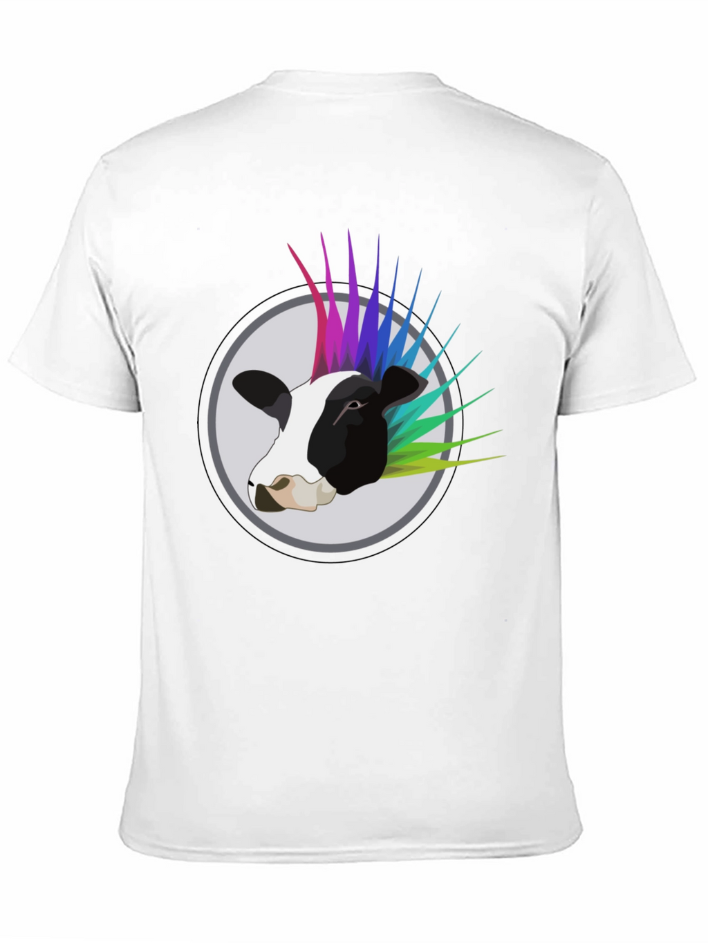 Punk Cow Graphic Tee - Black Cotton T-Shirt