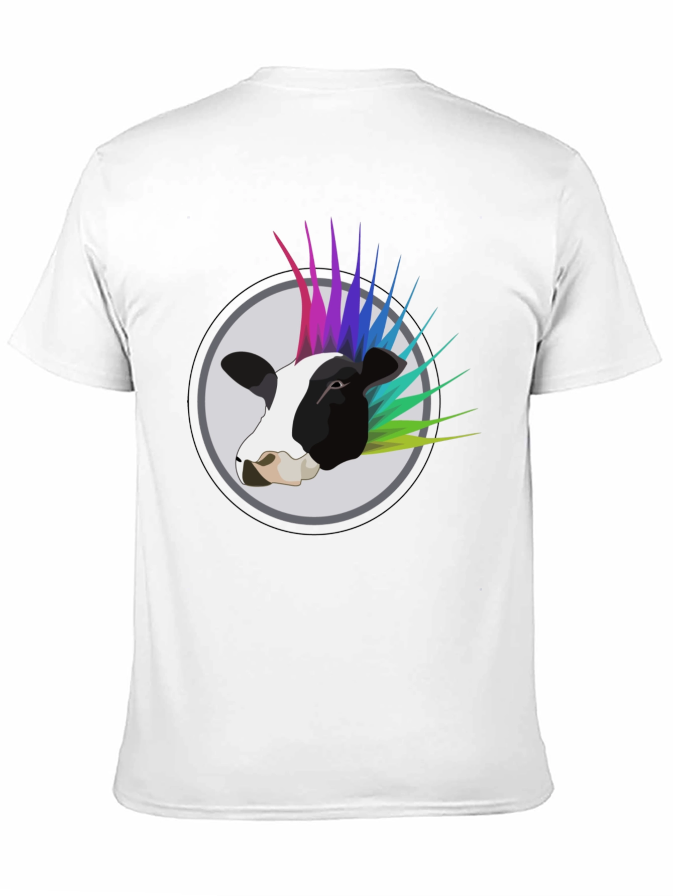 Punk Cow Graphic Tee - Black Cotton T-Shirt