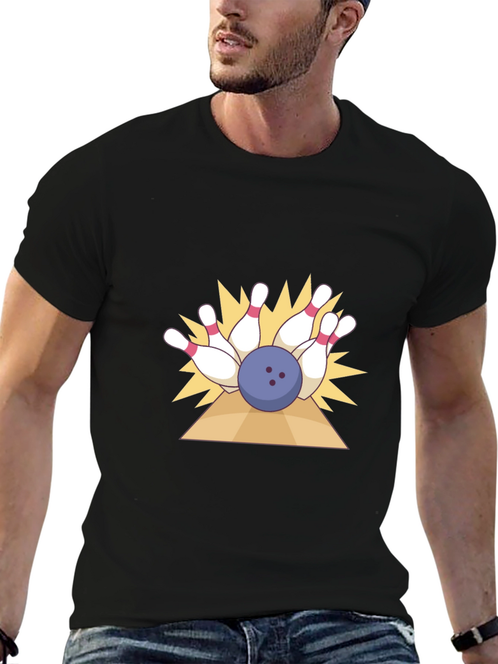 Bowling Strike Graphic T-Shirt