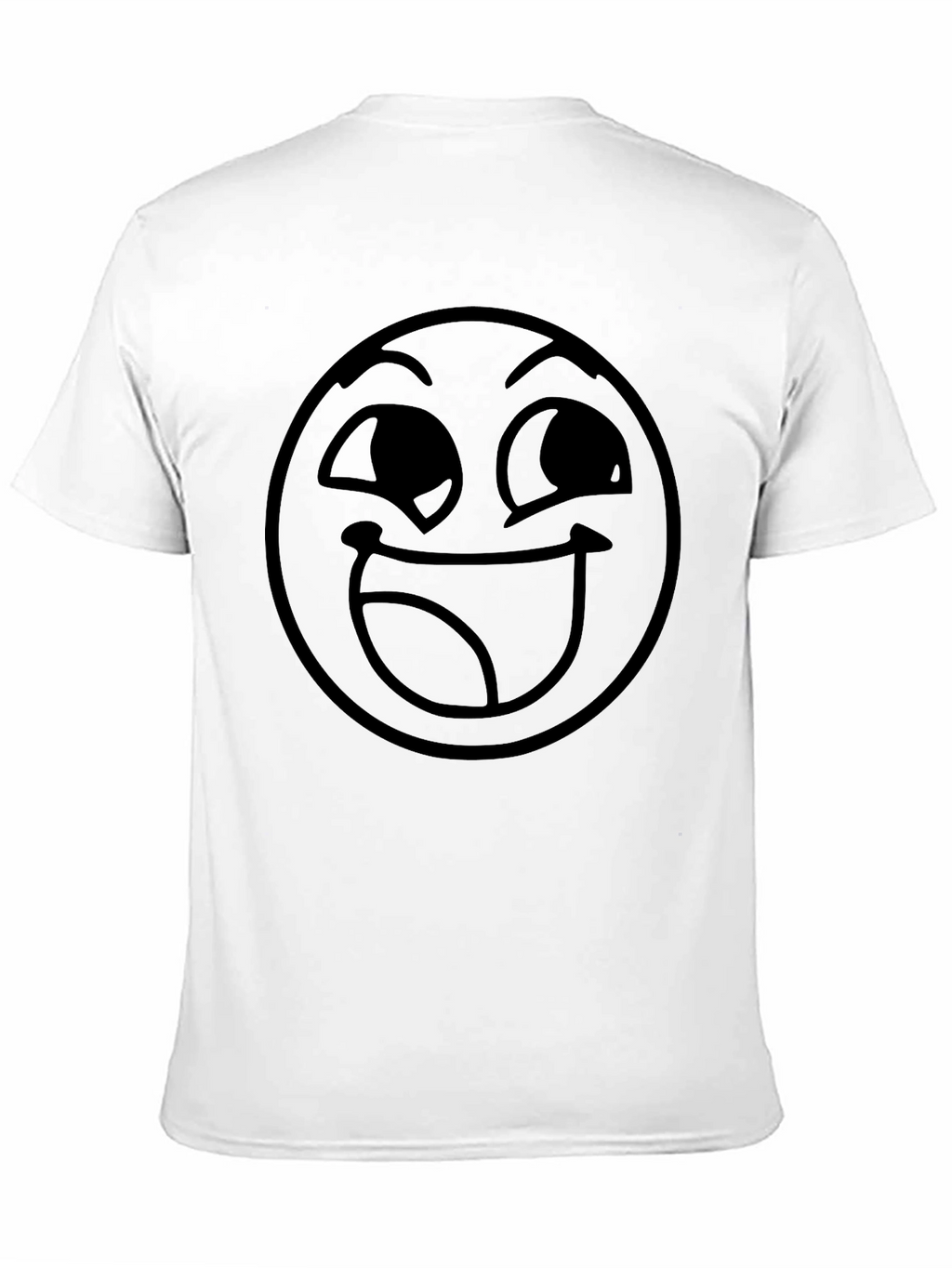 Smirking Face Black T-Shirt - Expressive Graphic Tee