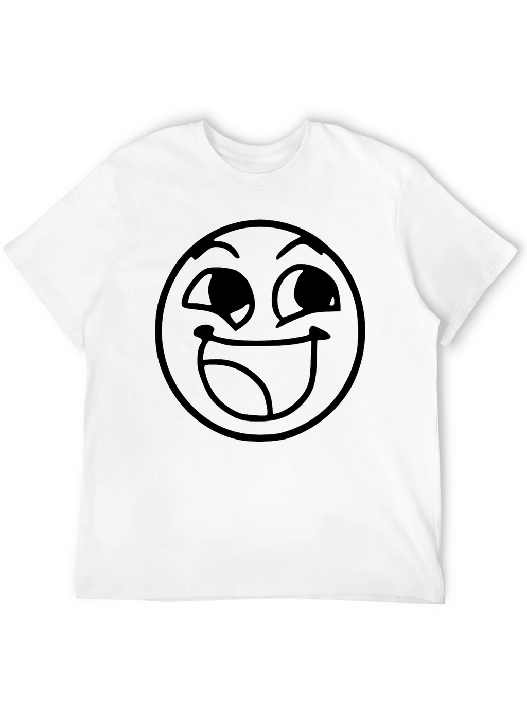 Smirking Face Black T-Shirt - Expressive Graphic Tee