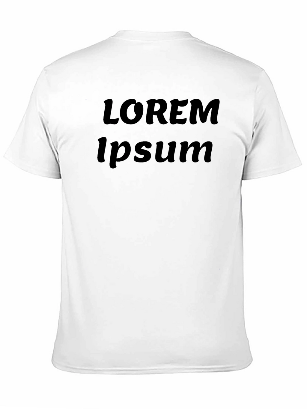 Mens Black Lorem Ipsum Graphic T-Shirt