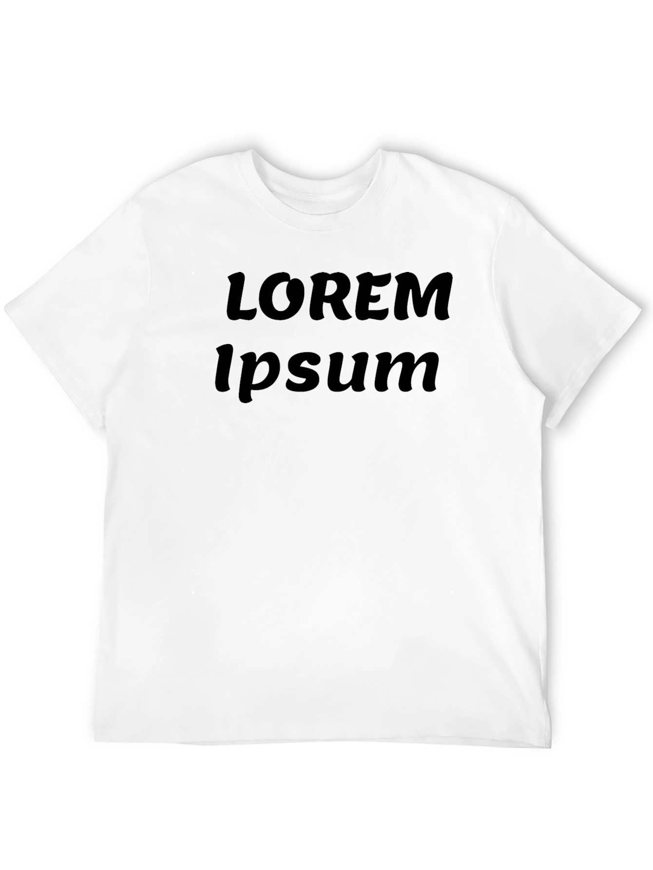 Mens Black Lorem Ipsum Graphic T-Shirt