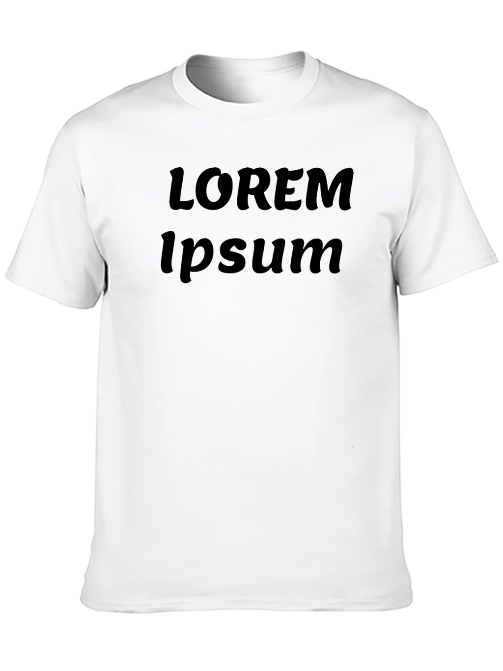 Mens Black Lorem Ipsum Graphic T-Shirt