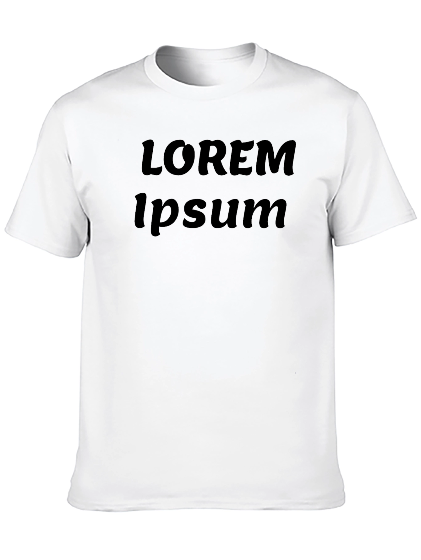Mens Black Lorem Ipsum Graphic T-Shirt