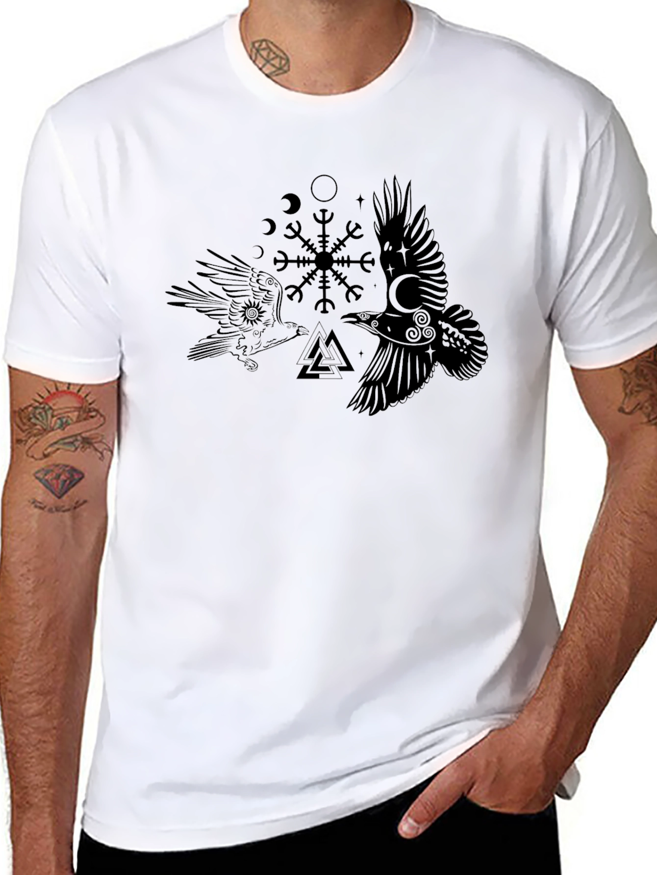Viking Ravens T-Shirt - Norse Mythology Tee