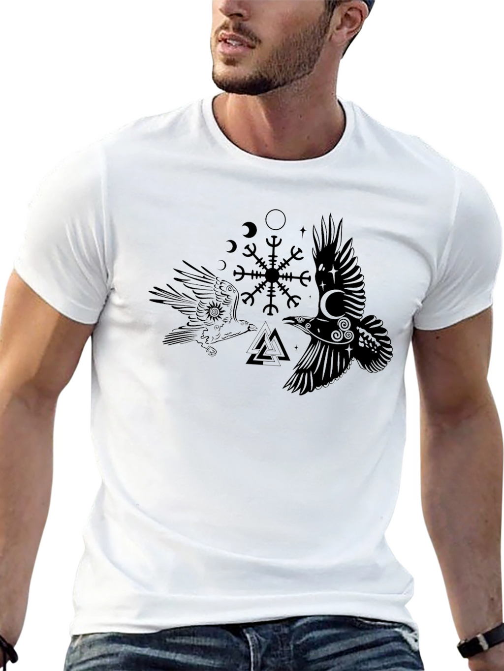 Viking Ravens T-Shirt - Norse Mythology Tee