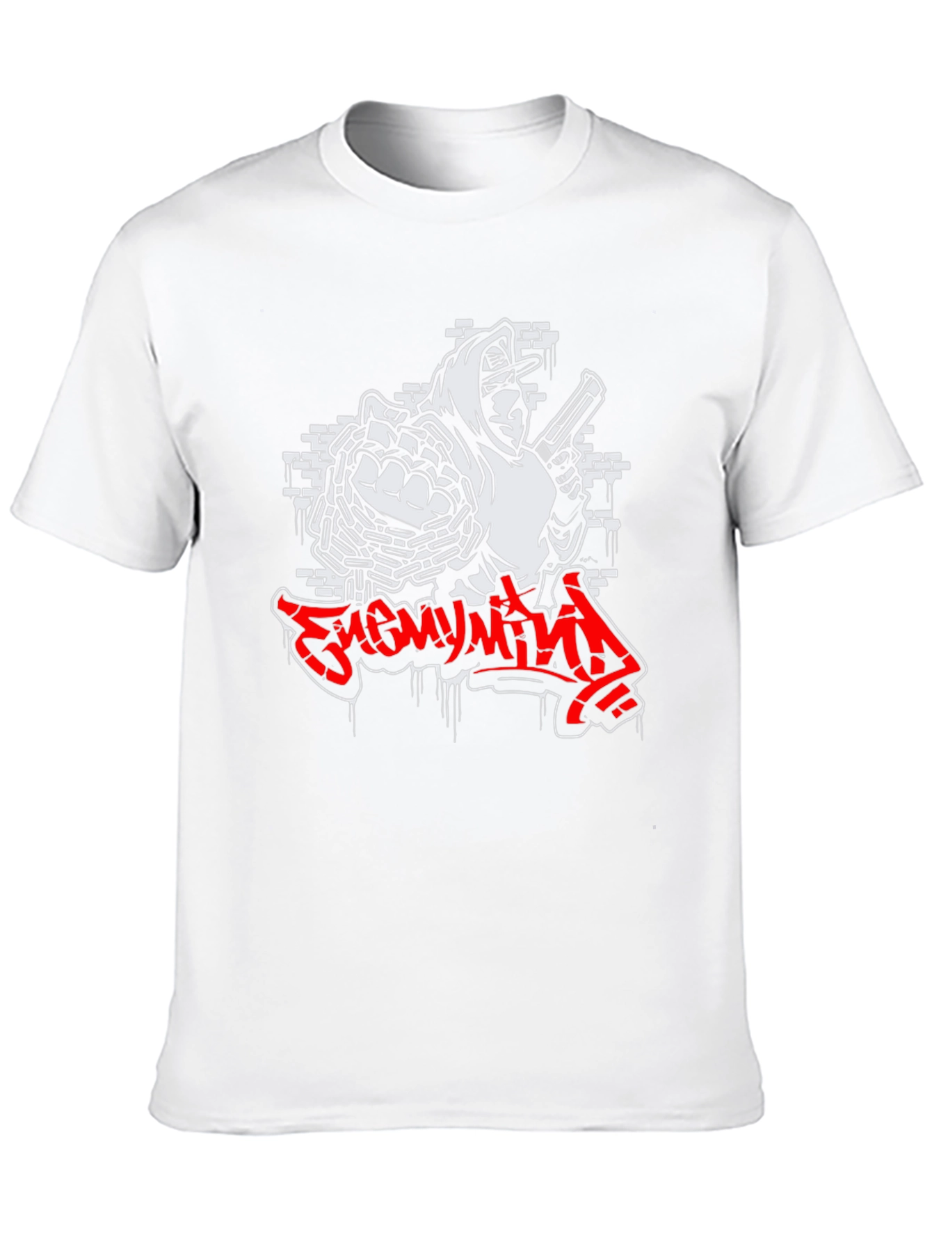 Enemy Mind Graphic Print Black T-Shirt