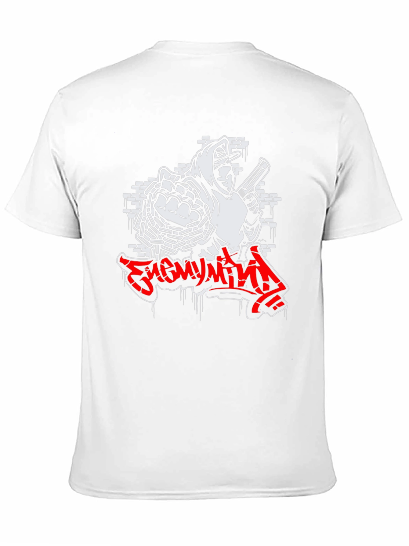 Enemy Mind Graphic Print Black T-Shirt