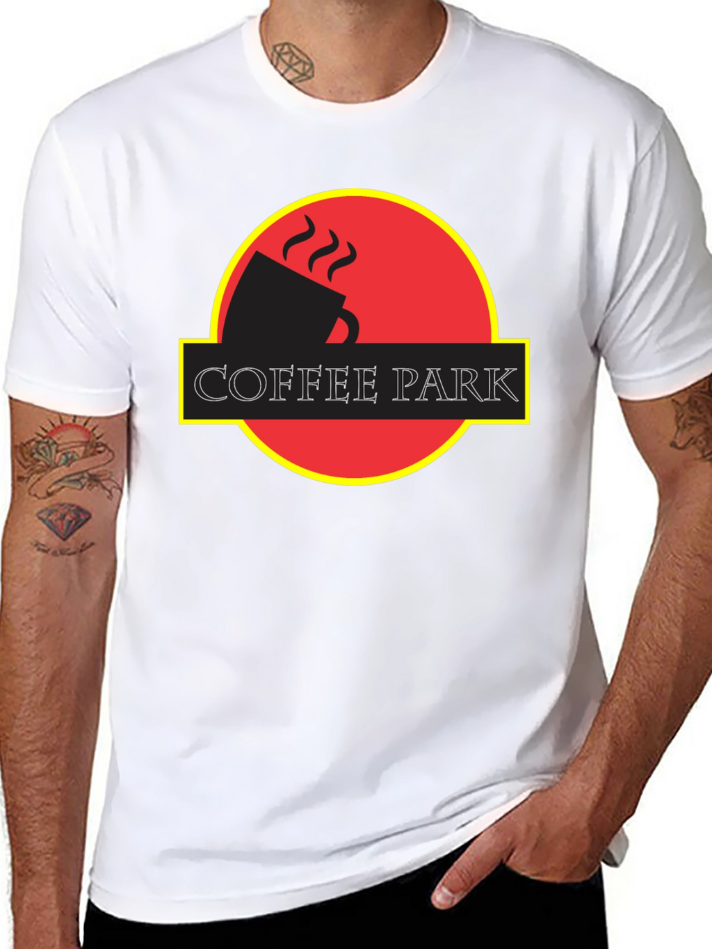 Coffee Park T-Shirt - Jurassic Parody