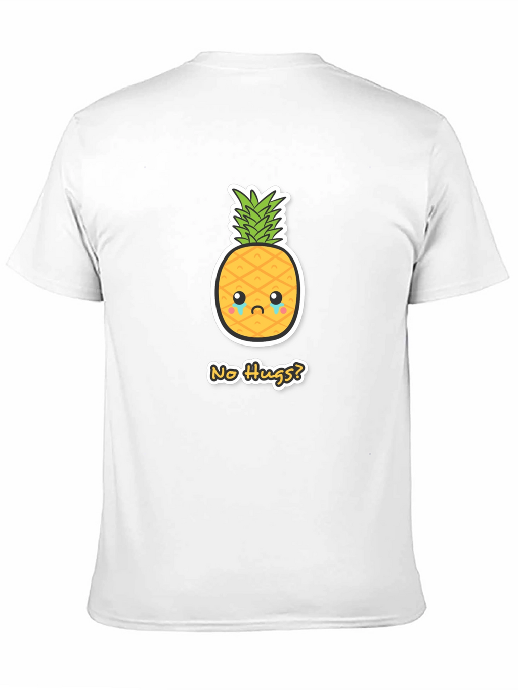 Sad Pineapple No Hugs? Graphic Tee - Black