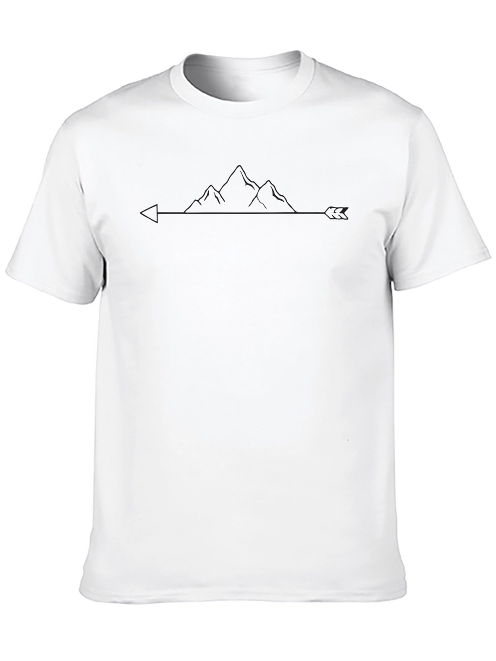Mountain Arrow Graphic Tee - Black Casual Shirt