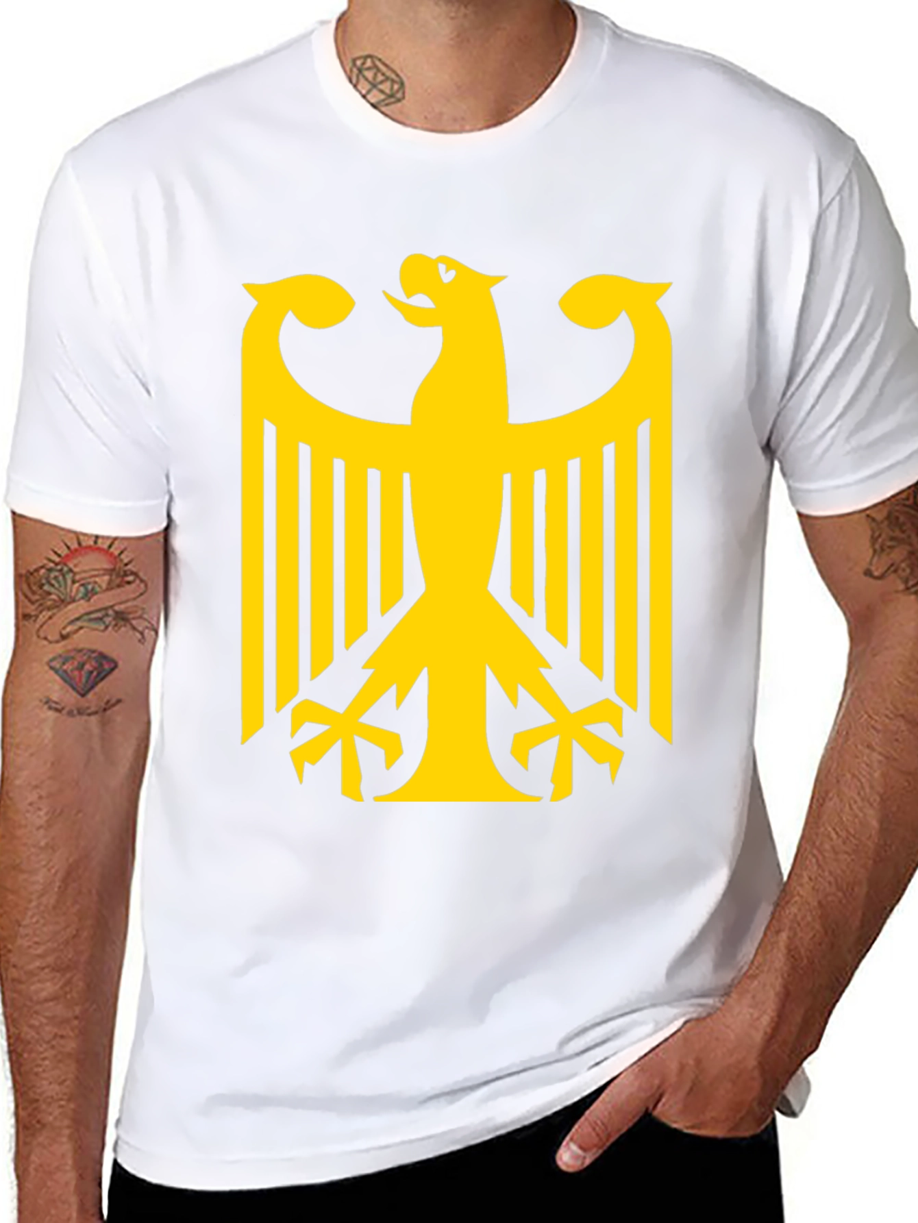 Germany Eagle Crest Graphic Tee - Black