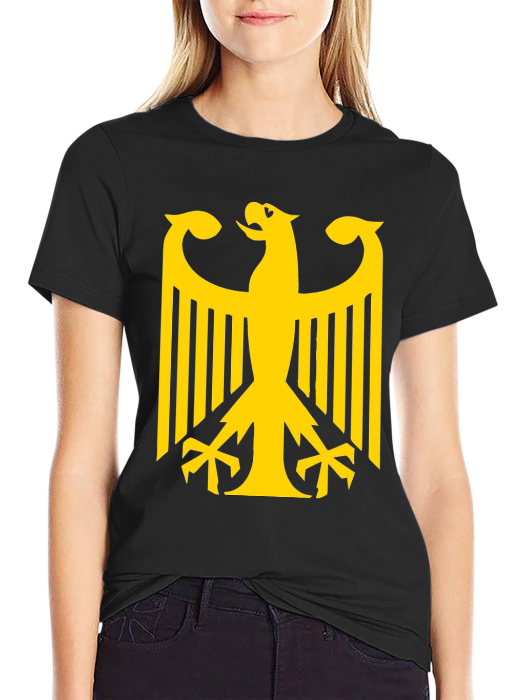 Germany Eagle Crest Graphic Tee - Black
