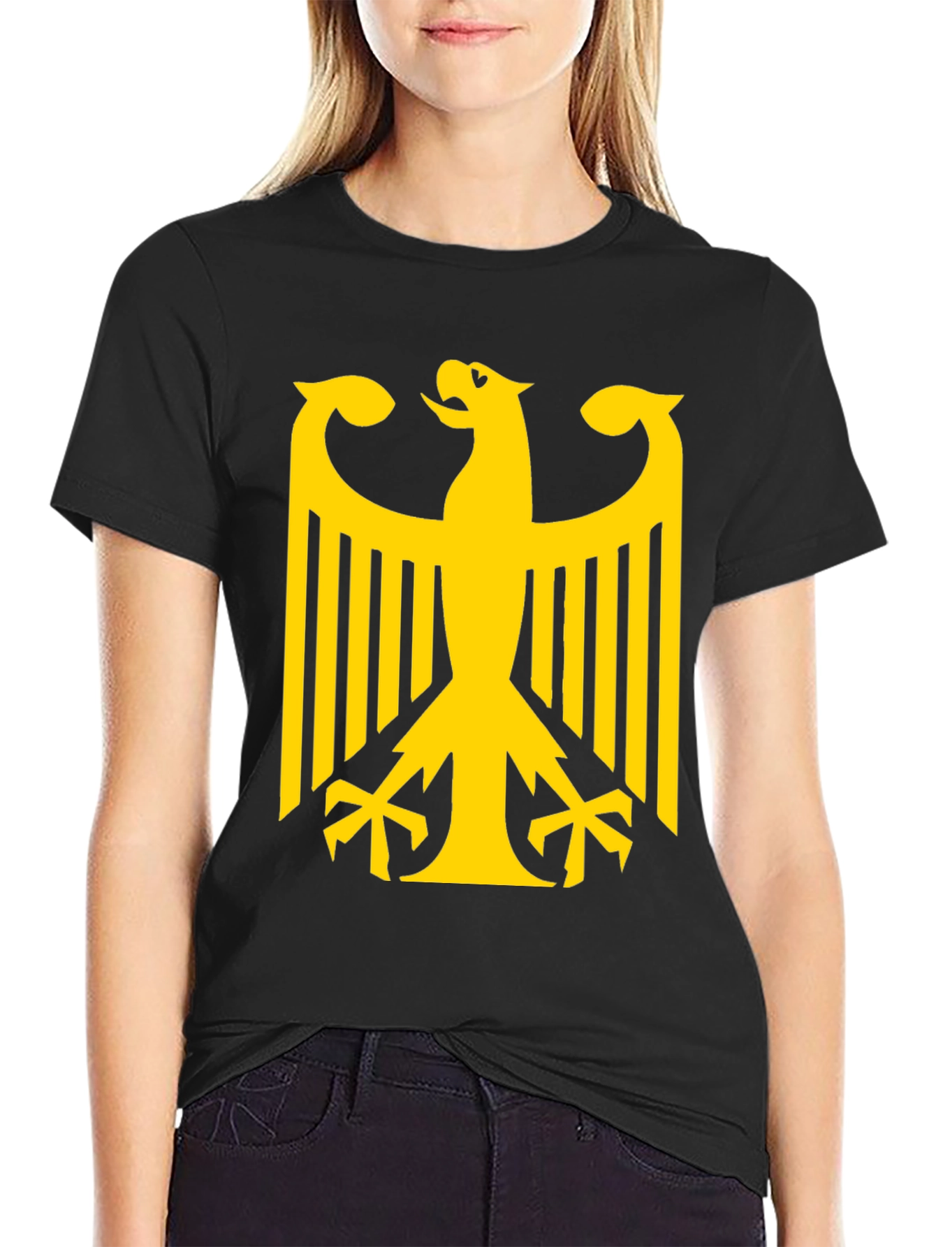 Germany Eagle Crest Graphic Tee - Black