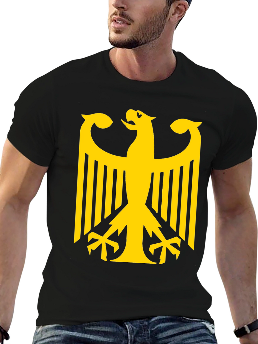 Germany Eagle Crest Graphic Tee - Black
