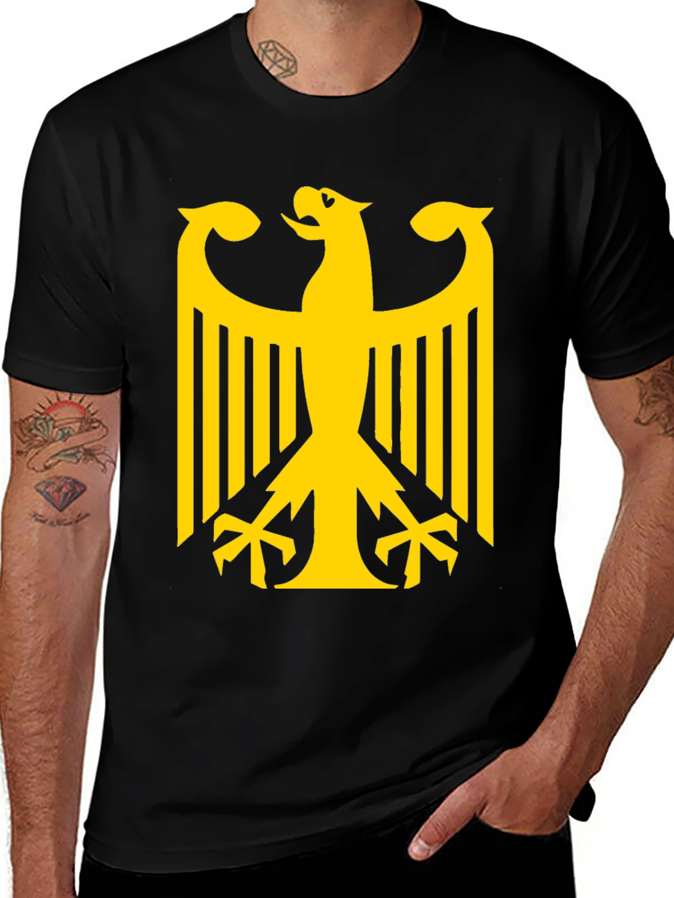 Germany Eagle Crest Graphic Tee - Black