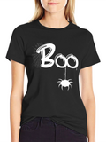 Boo Halloween Graphic Tee - Spider Design