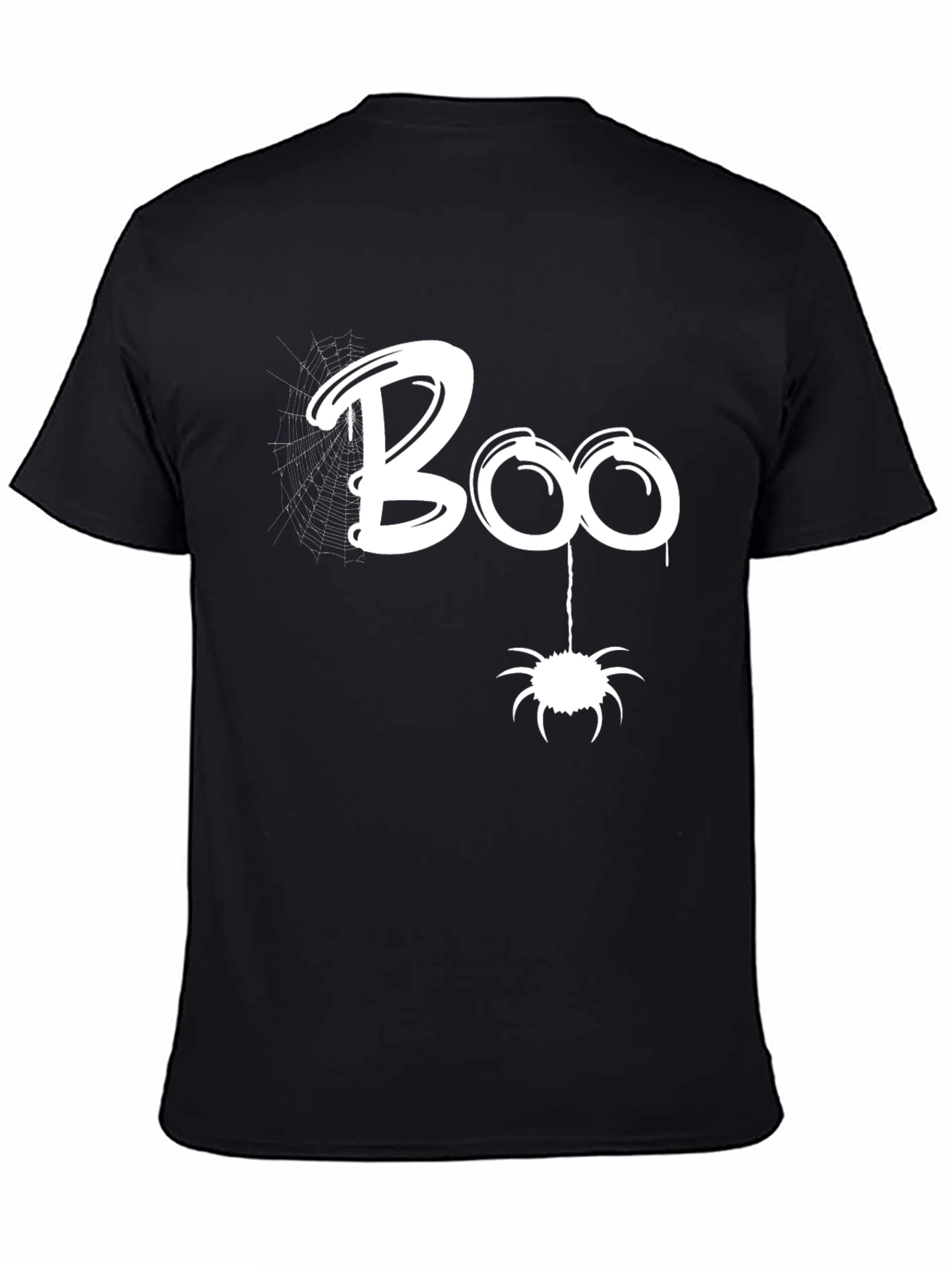 Boo Halloween Graphic Tee - Spider Design