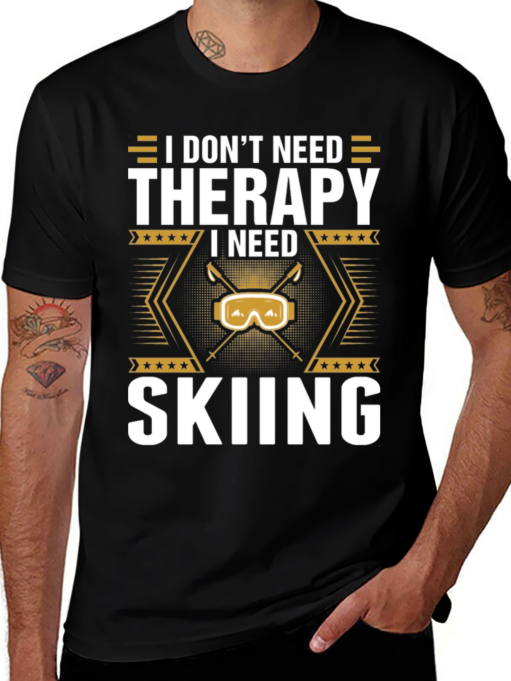 I Need Skiing T-Shirt - Therapy Alternative Apparel