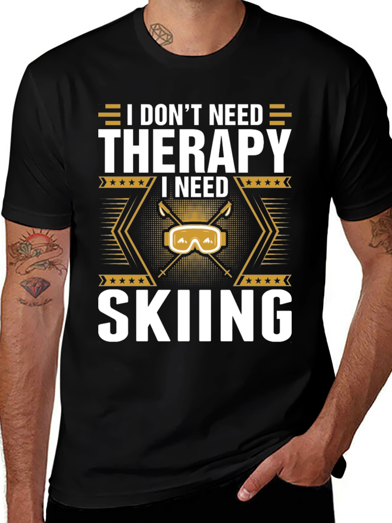 I Need Skiing T-Shirt - Therapy Alternative Apparel