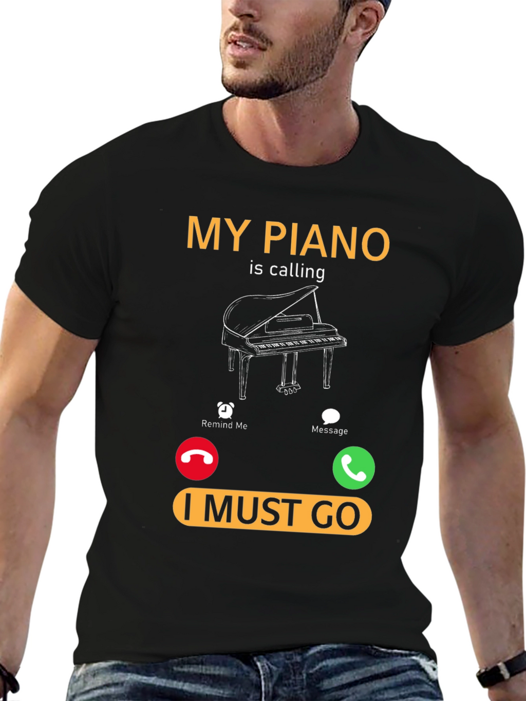 Piano Calling T-Shirt - Music Lover Tee