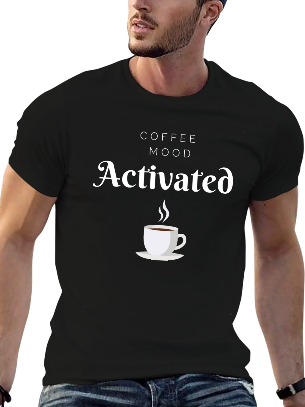 Coffee Mood Activated T-Shirt - Black