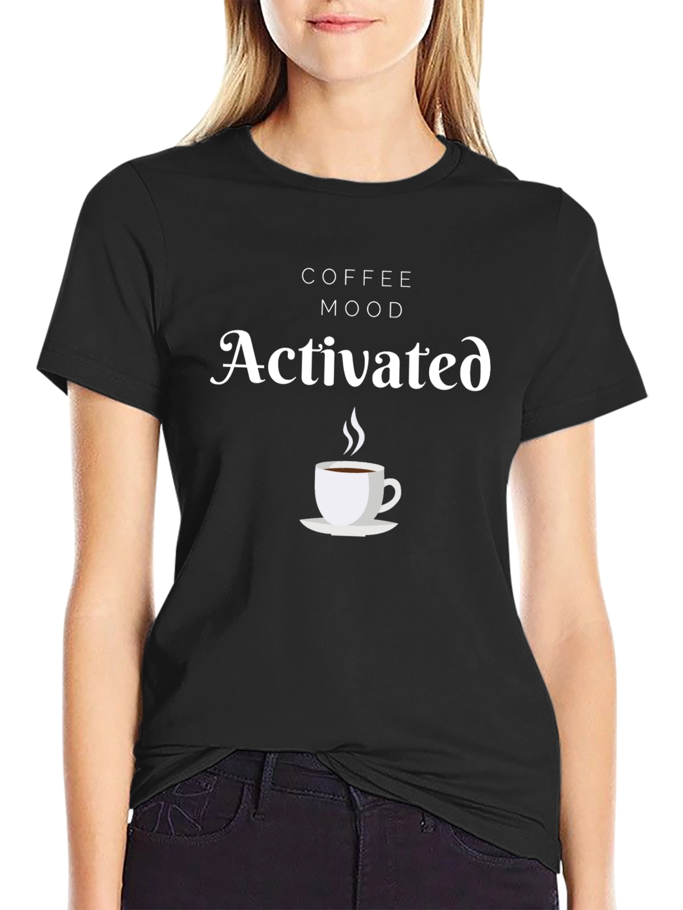 Coffee Mood Activated T-Shirt - Black