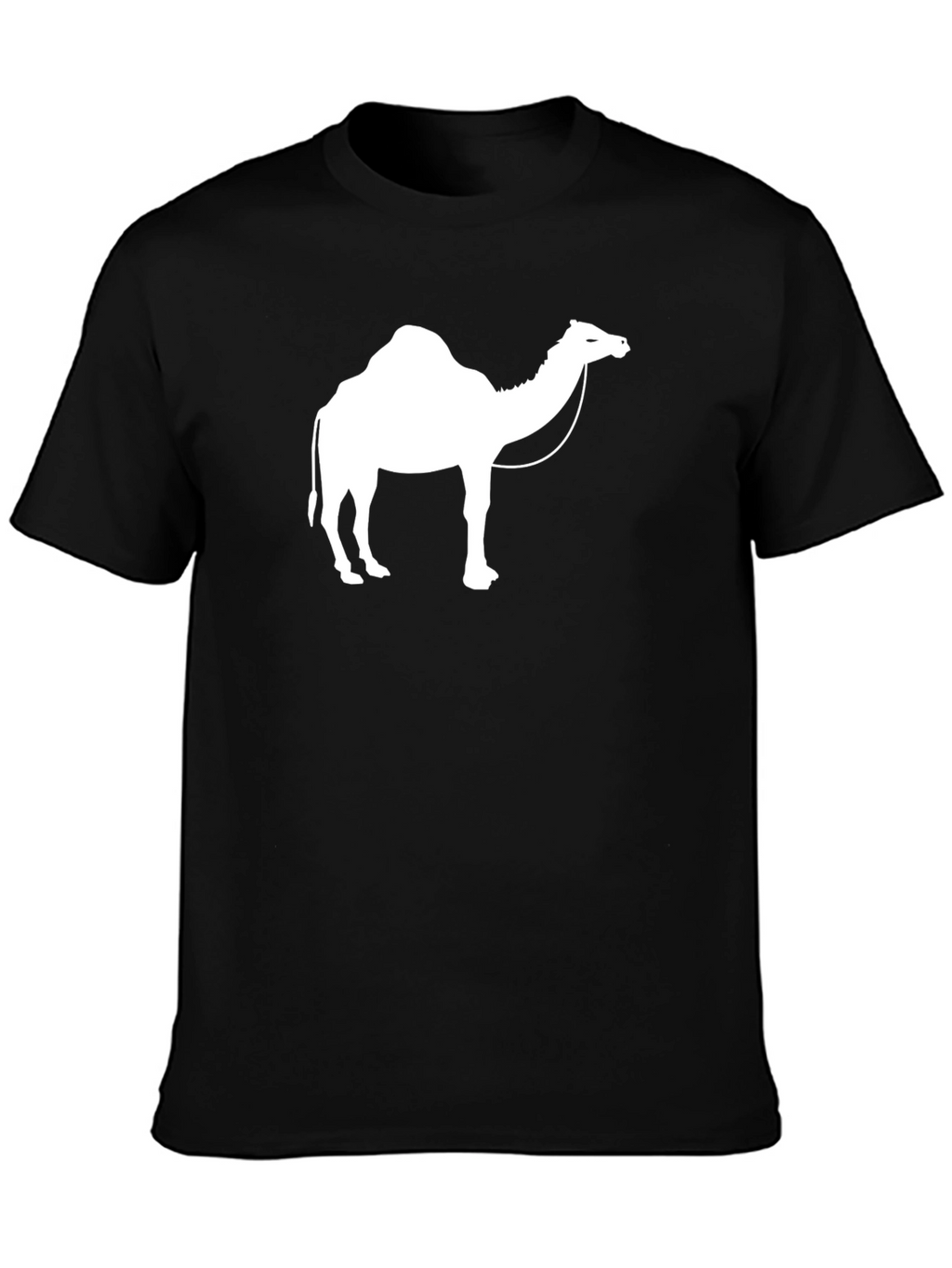 Camel Graphic Tee - Black Cotton T-Shirt