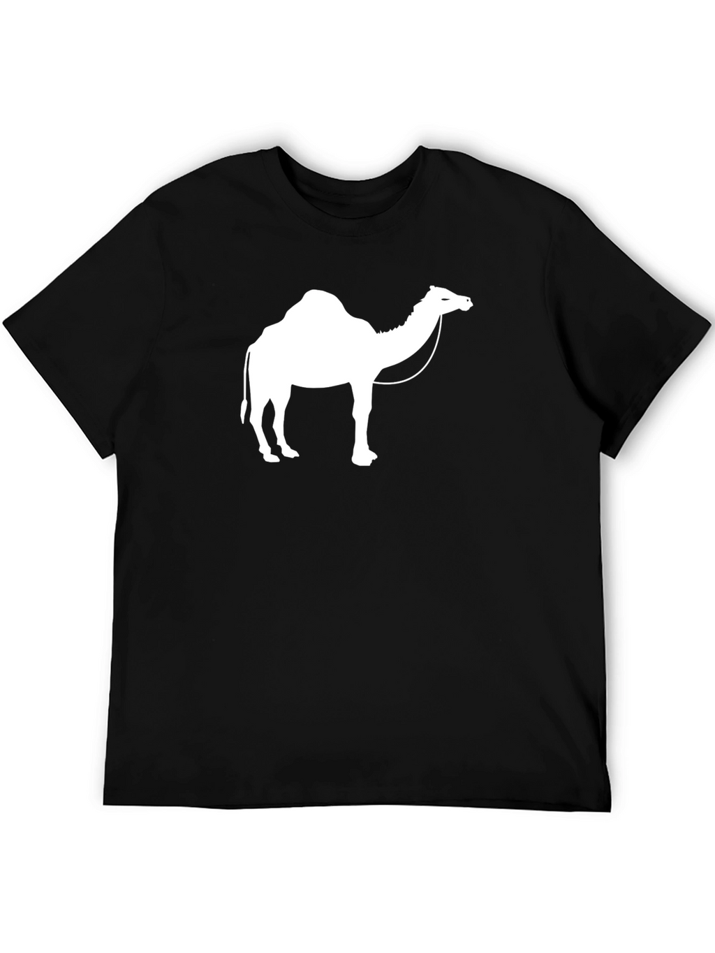 Camel Graphic Tee - Black Cotton T-Shirt