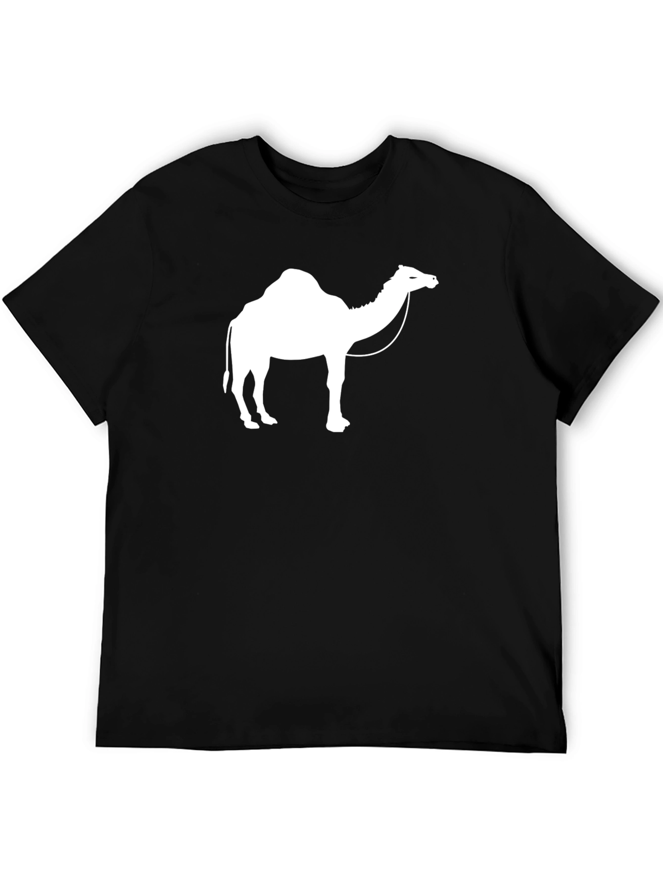 Camel Graphic Tee - Black Cotton T-Shirt
