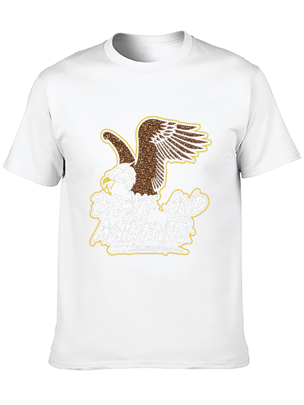 Brave and Authentic Eagle Graphic T-Shirt