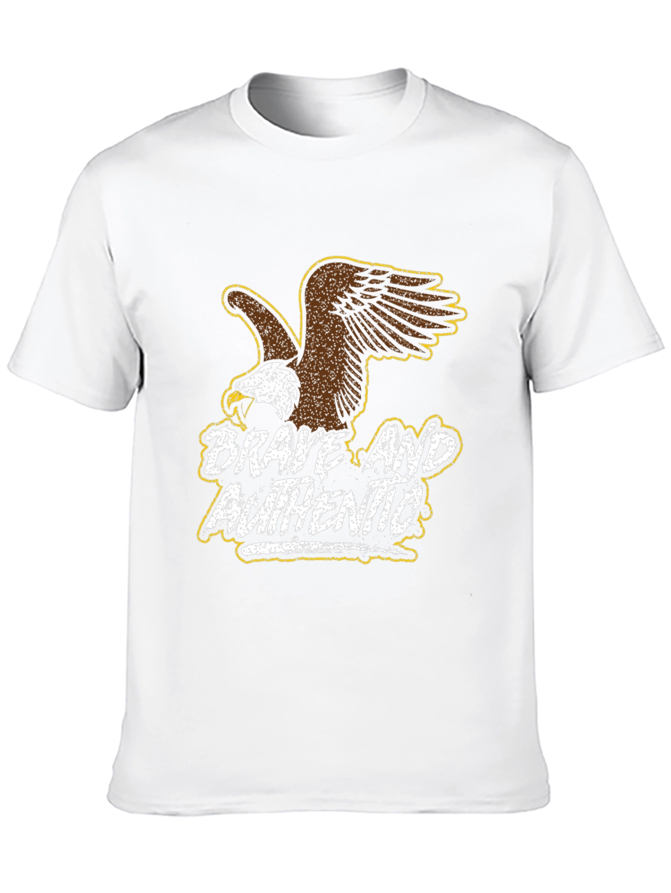 Brave and Authentic Eagle Graphic T-Shirt