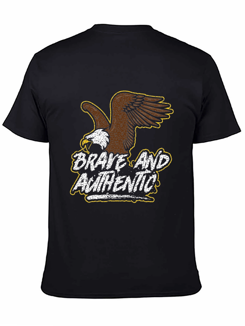 Brave and Authentic Eagle Graphic T-Shirt