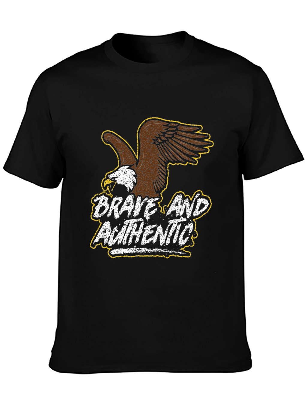 Brave and Authentic Eagle Graphic T-Shirt