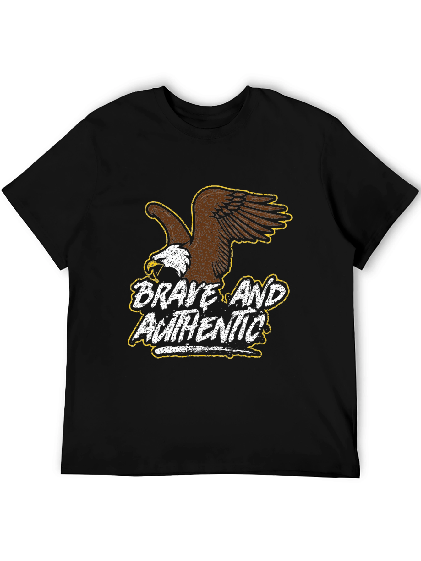 Brave and Authentic Eagle Graphic T-Shirt