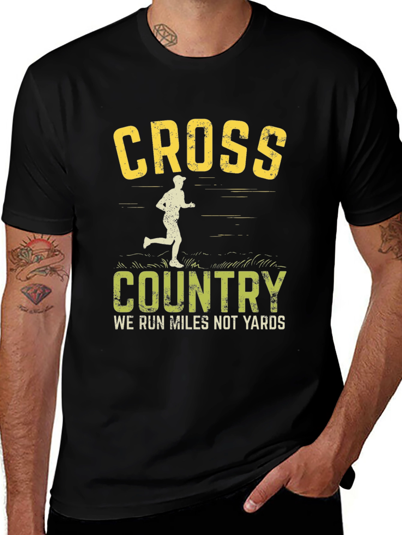 Cross Country Running T-Shirt - We Run Miles Not Yards