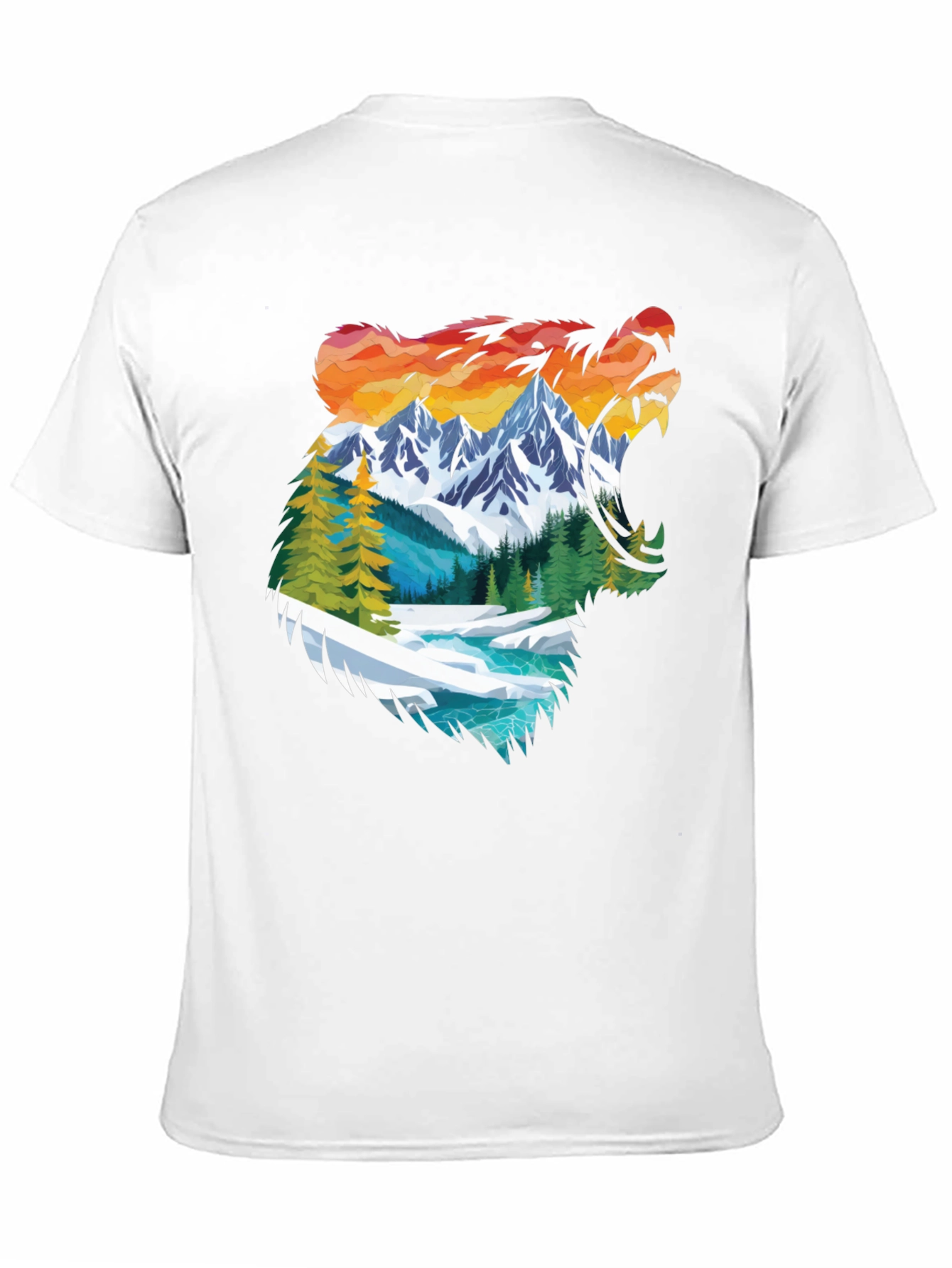 Nature Bear Graphic Tee - Mens Black Shirt