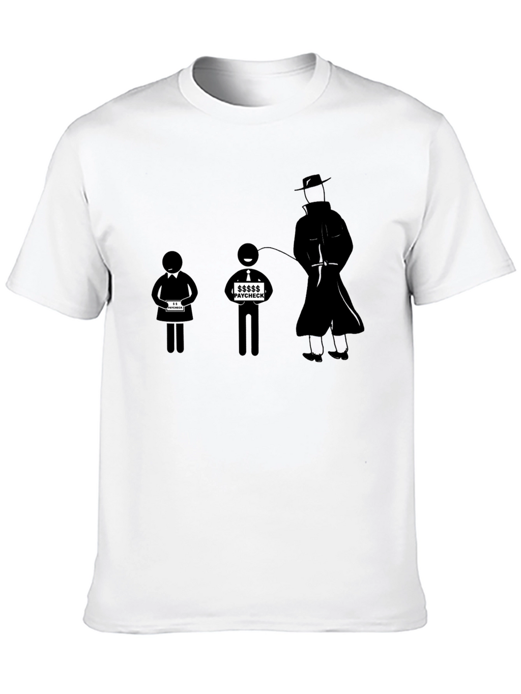 Paycheck T-Shirt - Funny Stick Figure Design