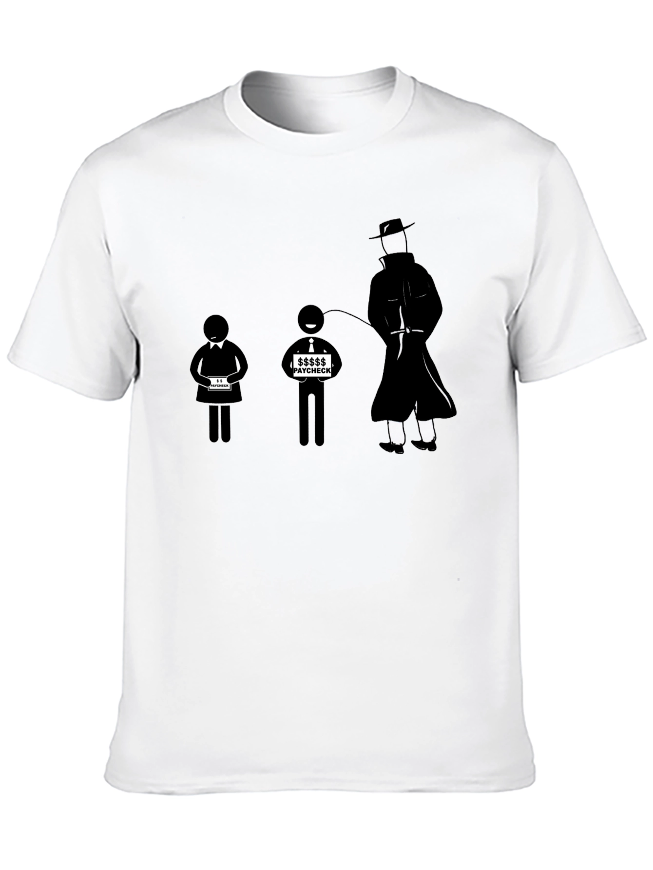 Paycheck T-Shirt - Funny Stick Figure Design