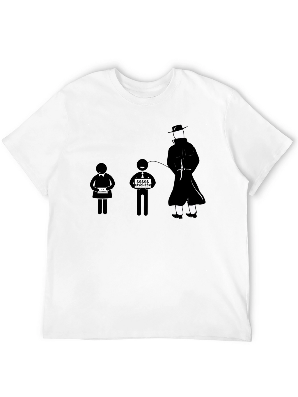 Paycheck T-Shirt - Funny Stick Figure Design
